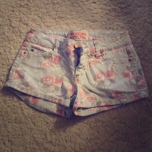 Floral print Jean shorts