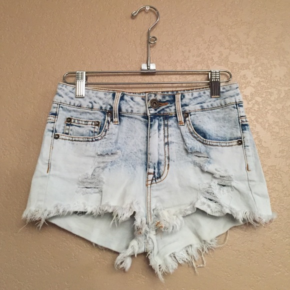 High rise Bullhead denim shorts