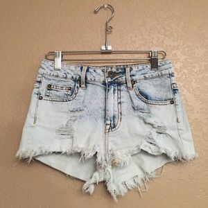 High rise Bullhead denim shorts