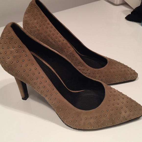 The Kooples brown studded pumps