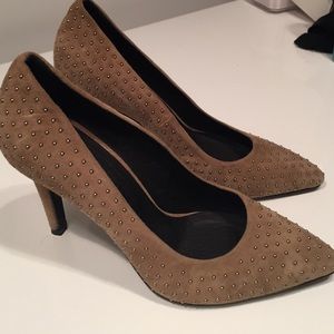 The Kooples brown studded pumps