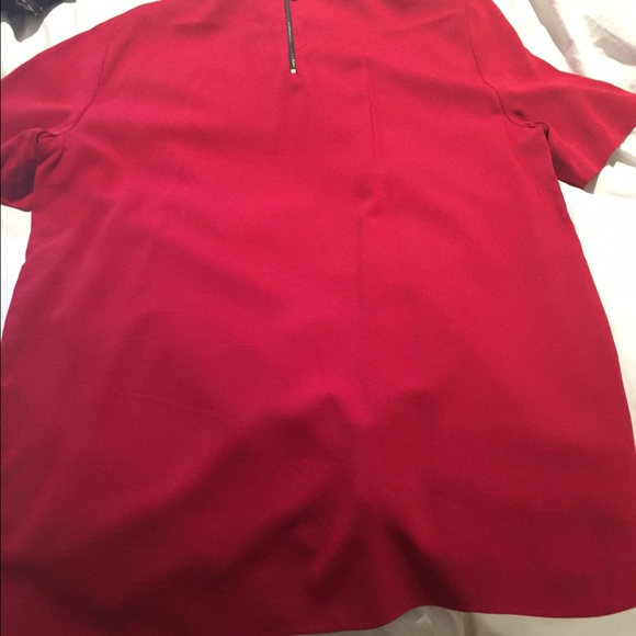 Red Zara Short Sleeve Shirt - Picture 3 of 4