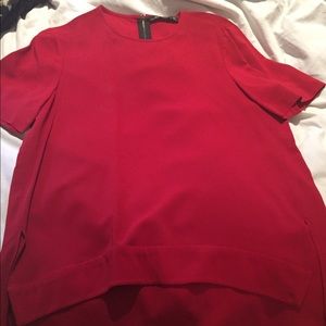Red Zara Short Sleeve Shirt