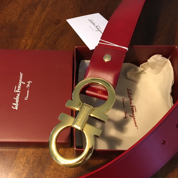 Salvatore Ferragamo Red Leather Belt 30-34