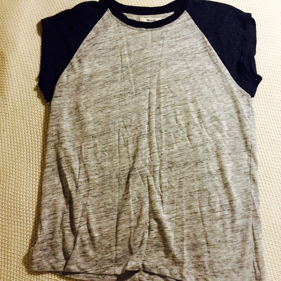 Madewell linen muscle tee, size S