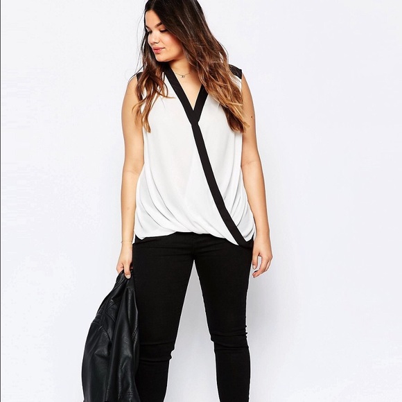 ASOS Curve Tops - ASOS Wrap Front Top