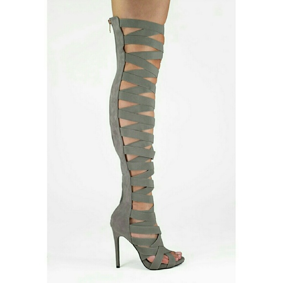 gladiator thigh high boots