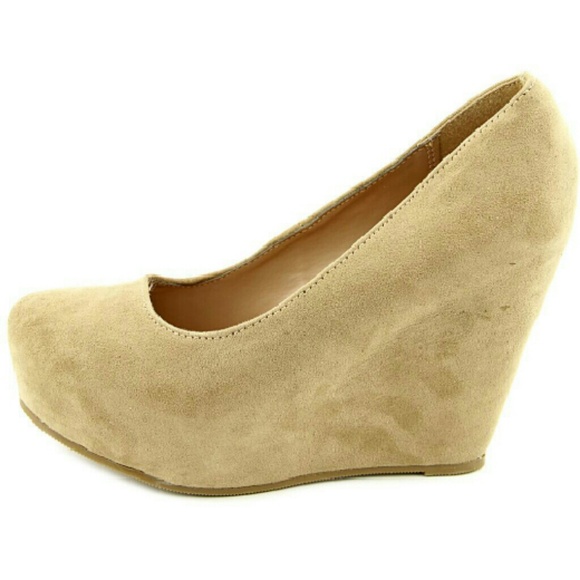 Shi by Journeys-Blush synthetic suede wedges