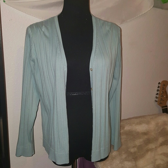Light Blue button up cardigan- L