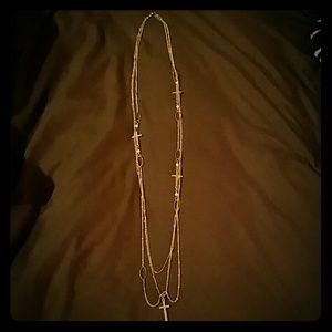 Long cross necklace