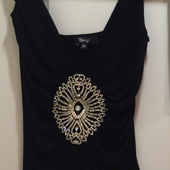 Sky brand halter top rhinestones