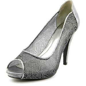Style & Co-Open toe mesh heels w/glitter