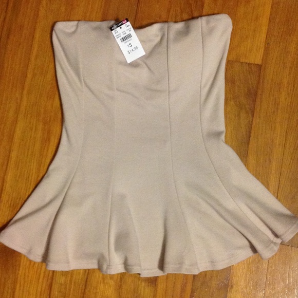 Cute Body Central beige tube top Small - Picture 1 of 2