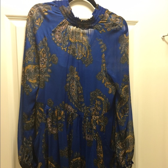 FREE PEOPLE forget me not dress in cobalt - Picture 3 of 4