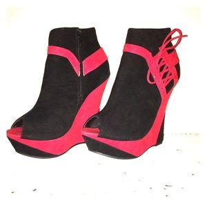 Black and red heels