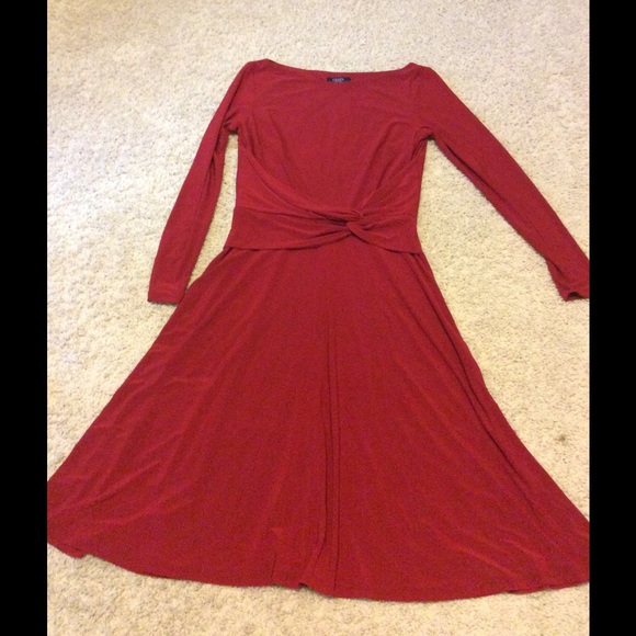 Chaps Medium Red Dress