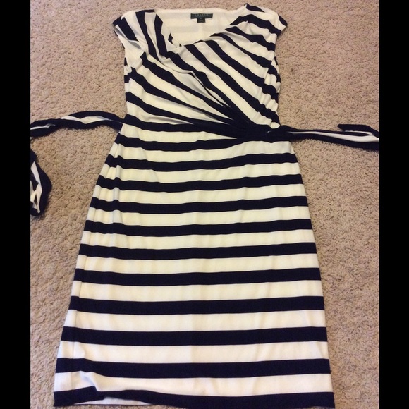 Size 10 Ralph Lauren Navy/White Dress