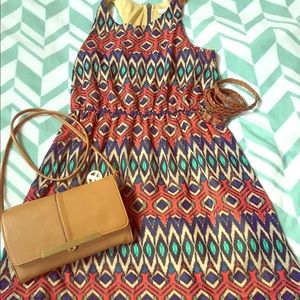 Colorful Aztec Print Mini Dress