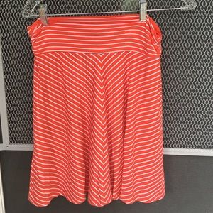 Orange midi skirt