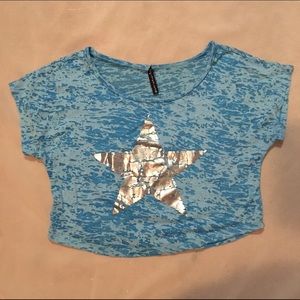 Blue Star Crop Top