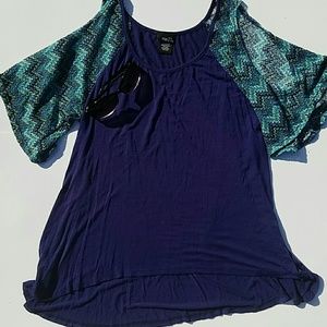 Haut En Dentelle Bordeaux Rue21 Taille S/M - Occasion Très Bon état, Style Habillé