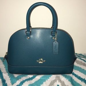 MINI SIERRA SATCHEL  CROSSG LETH. GOLD/ATLANTIC