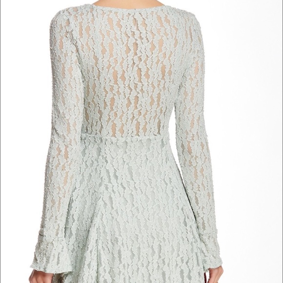 Free people mini bell sleeve dress.  XS mint green - Picture 3 of 3