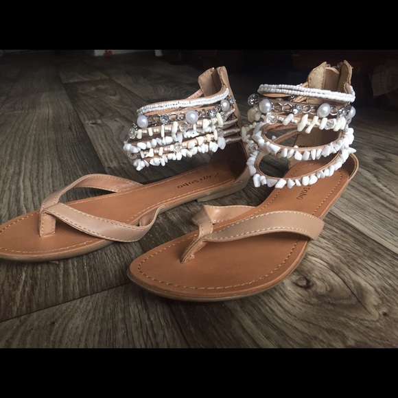 Bohemian Ankle Beaded Sandals