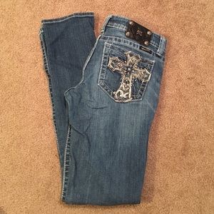 Miss Me Skinny Blue Jeans