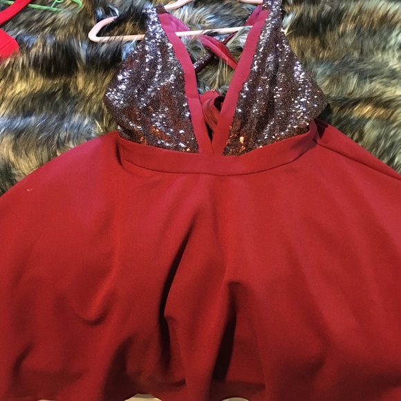 Red skater dress