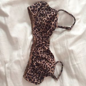 Cheetah print bathing suit top