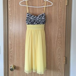 Yellow and Zebra print dress