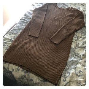 Camel sweater dress
