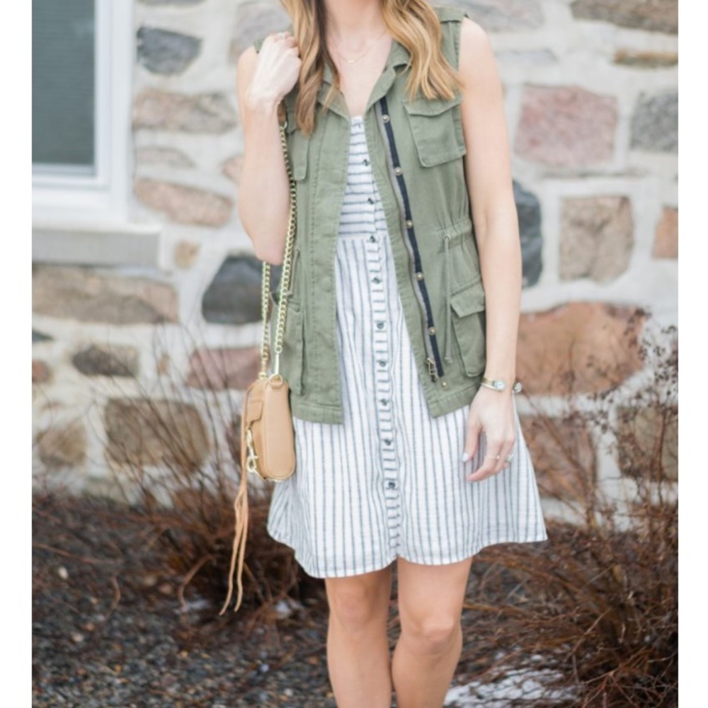 Womens Pinstripe dress, spring dress