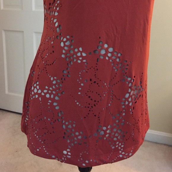 Hot Kiss strapless tube top (copper/burnt orange) - Picture 2 of 3