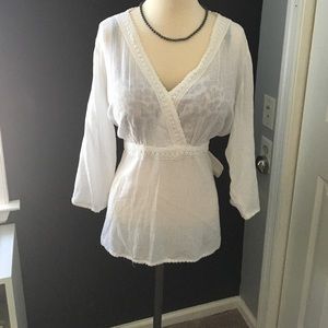 White wrap shirt
