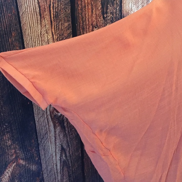 Breezy Poncho Top in Coral - Picture 4 of 4
