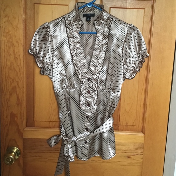 Shiny polka dot blouse