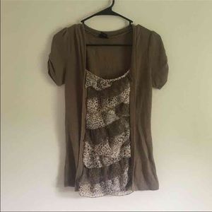 Rue 21 ruffled printed blouse