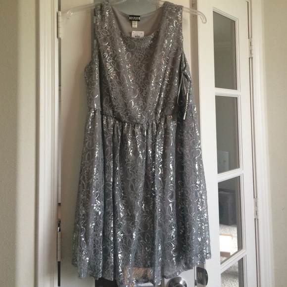 Silver Lace Dress by HAANI
