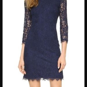 DVF Colleen Dress in Midnight Blue