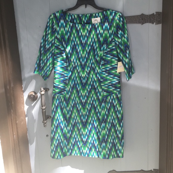NWT Milly Blue/Green Dress Sz 8