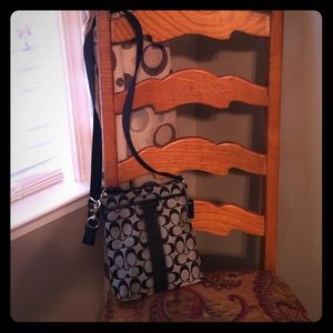 Coach Crossbody small hipster, black and gray