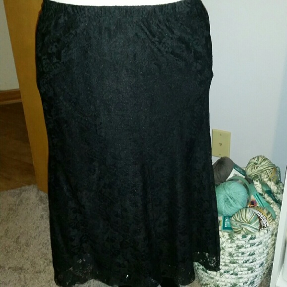 Black lace skirt