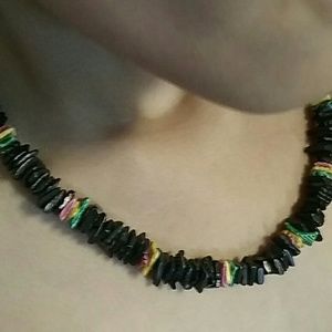 Rasta shell necklace