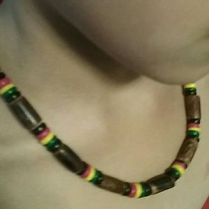 Wood bead necklace