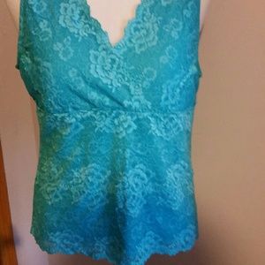 Lacey turquoise camisole