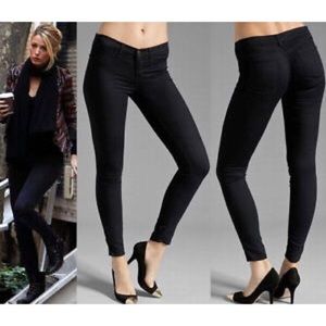 J Brand black super skinny 'legging' stretch jean