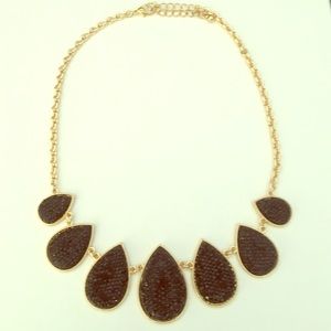 Gold and Black Statement Necklace