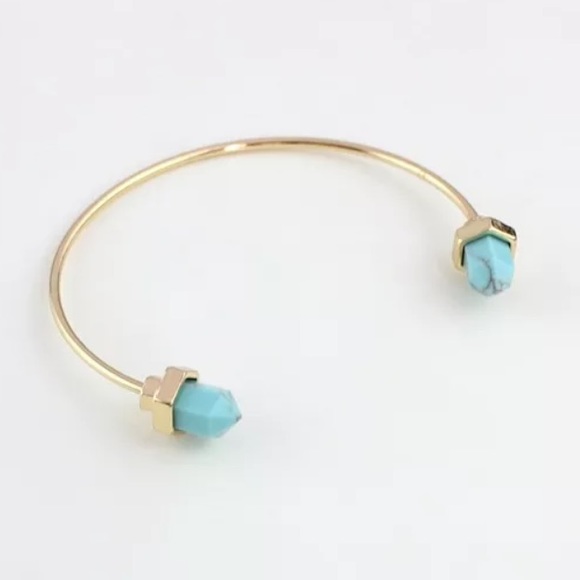 NEW! TURQUOISE & GOLD BULLET STYLE CUFF - Picture 1 of 2